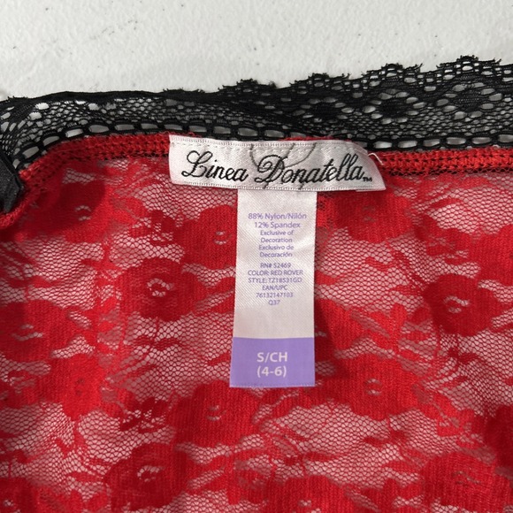 Linea Donatella Slip‎ Dress Womens S Red Lace Babydoll Feminine Fairy Y2K - Picture 6 of 8